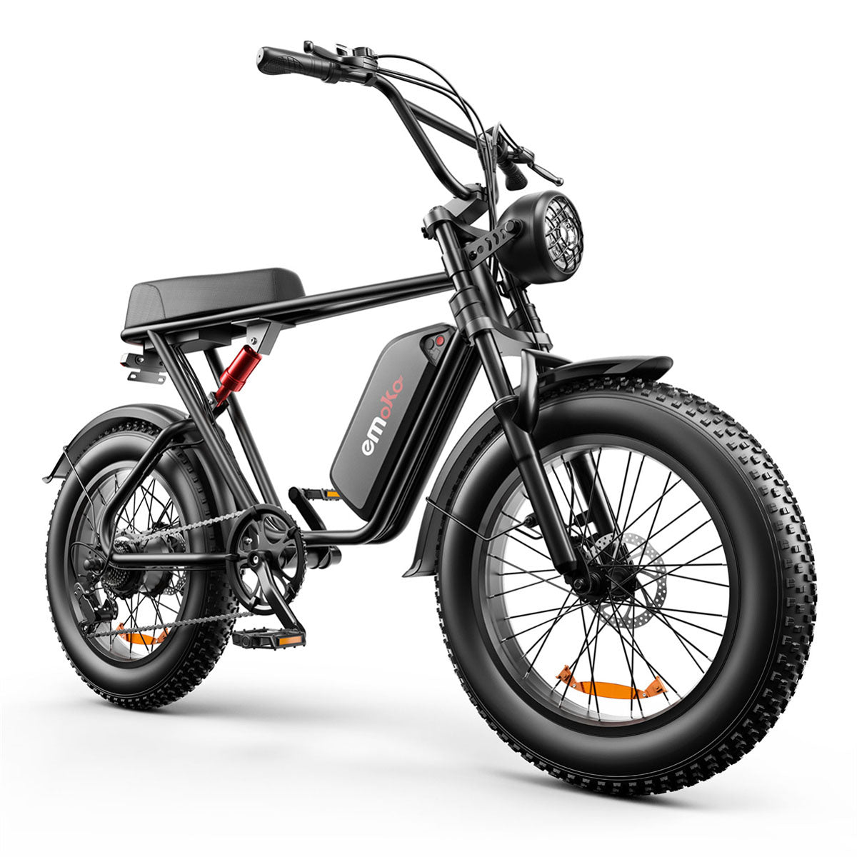 Black electric bike on a white background emokw black c91