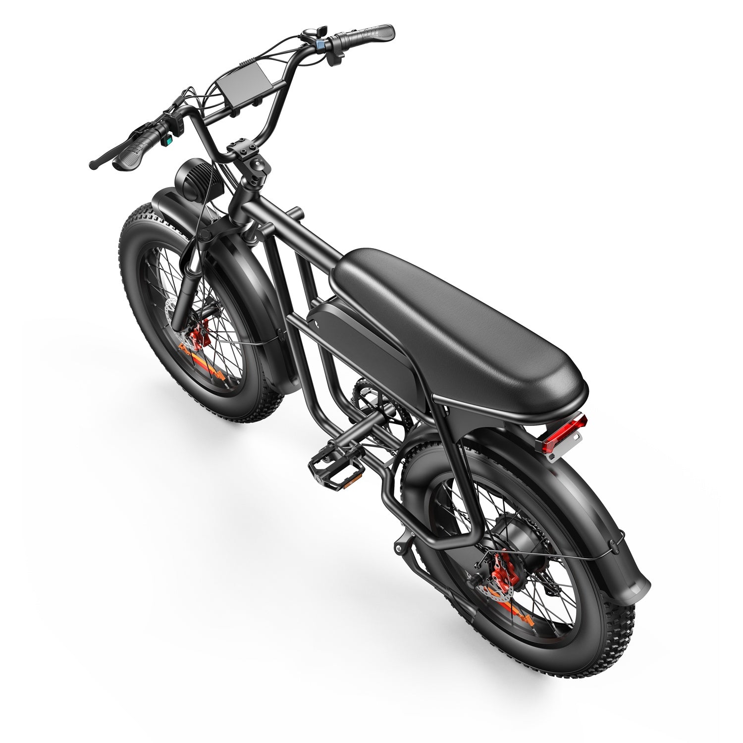Black electric bike on a white background