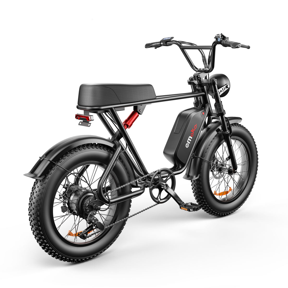Black electric bike on a white background emoko c91  back