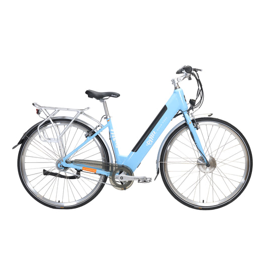 Emu Classic Step Through Electric Bike - 10.4Ah / 374Wh, 14.5 Ah / 522 Wh, Emu Blue