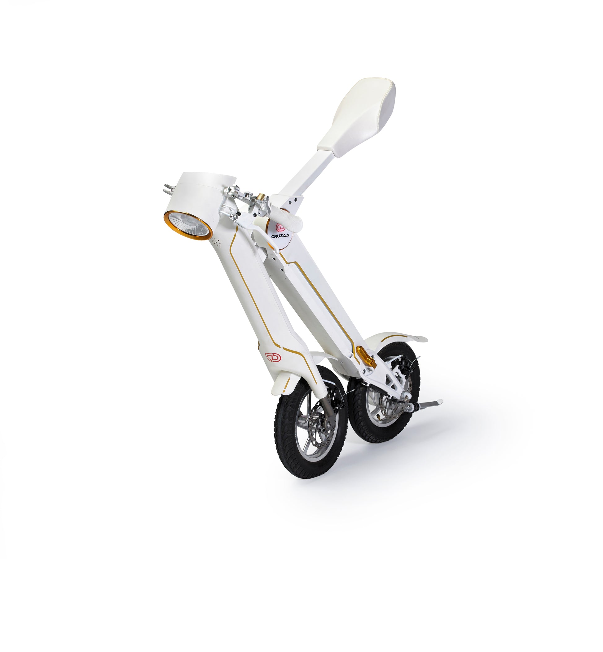Cruzaa E scooter sit down white folded